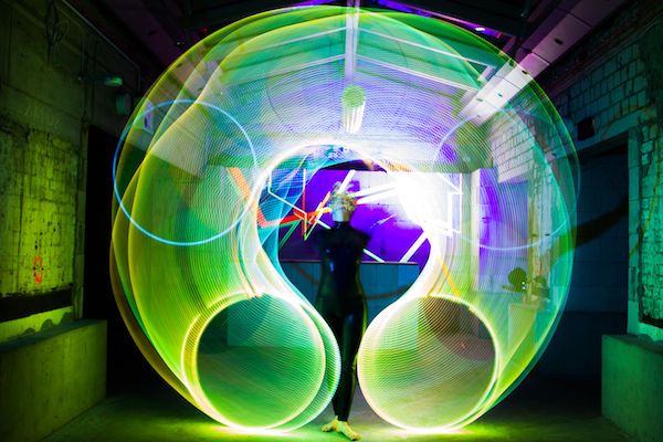 Hula-Hoop-Show mit LEDs