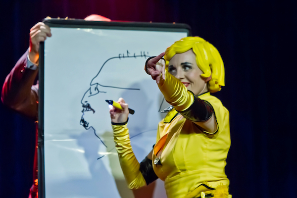 Schnellzeichner-Show für Hochzeitsfeiern